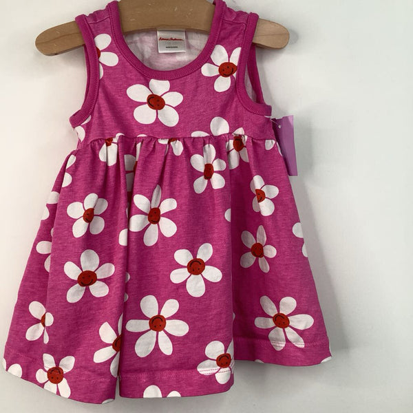 Size 6-12m (70): Hanna Andersson Pink/White Flower Tank 2pc Dress