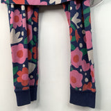 Size 5 (110): Hanna Andersson Blue/Pink Floral 2pc PJs