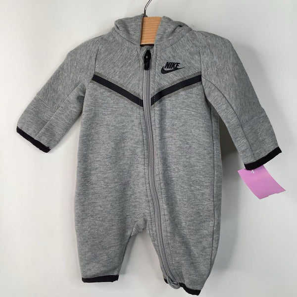 Size NB: Nike Grey Hooded Romper