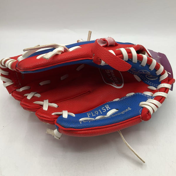 Rawlings Red/Blue Left Hand Baseball Mit