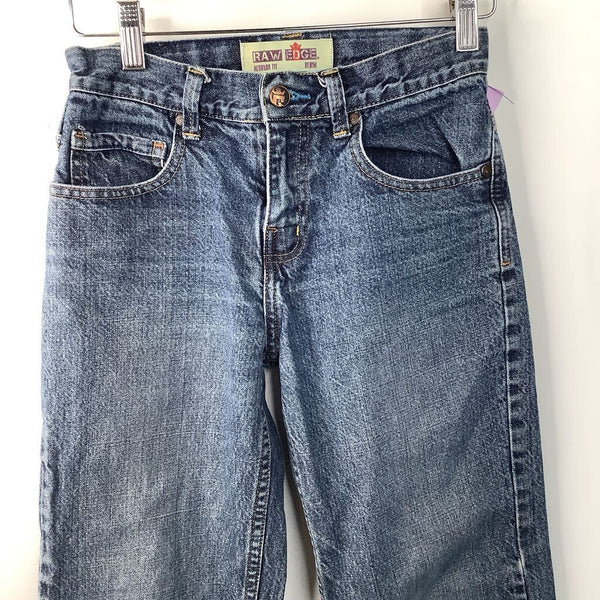 Size 10: Raw Edge Blue Jeans