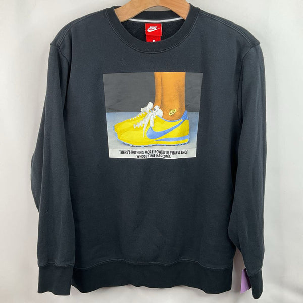 Size 16-18: Nike Black "There's Nothing More Powerful Than A Shoe" Sweater