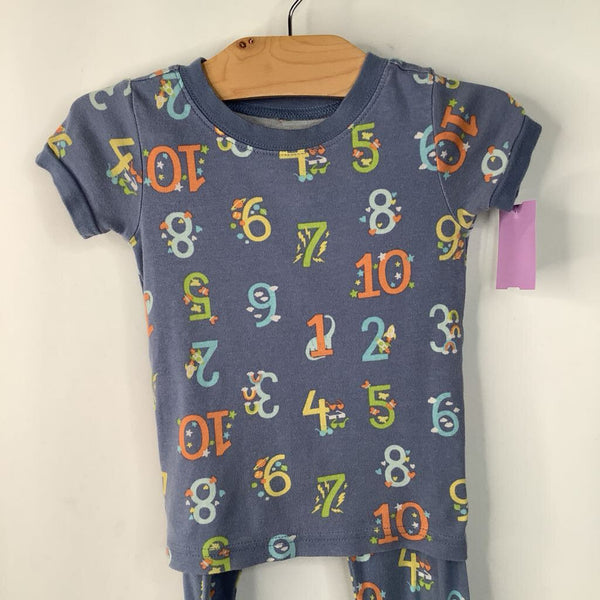 Size 2: Old Navy Grey/Colorful Alphabet Print Short Sleeve 2pc PJs