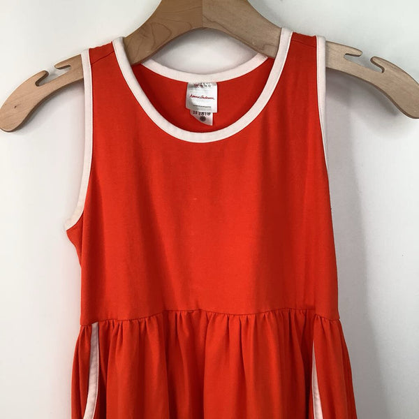Size 12 (150): Hanna Andersson Red/White Tank Dress