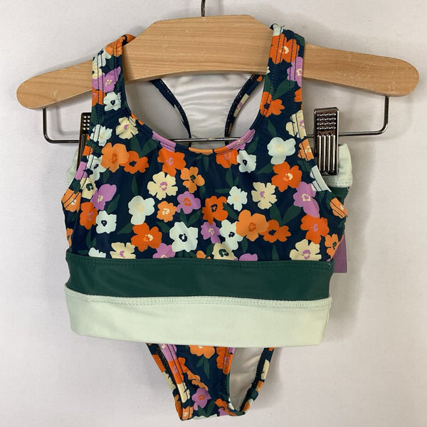 Size 3: Nani Navy/Colorful Floral 2pc Swimsuit