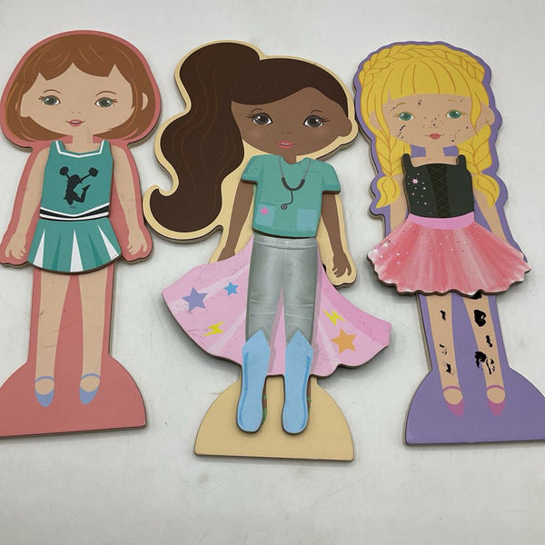 Gallon Bag Of Assorted Wooden Magnetic Dress Up Dolls