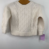 Size 18-24m: Gap White Knitted Sweater