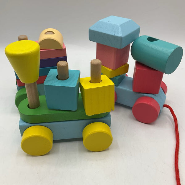 Wooden Colorful Block Train