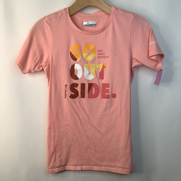 Size 14-16: Columbia Pink "Go Out Side" T-Shirt