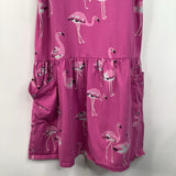 Size 12: Tea Pink Flamingo Ruffled Short Sleeve Dress
