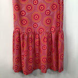 Size 10: Tea Pink/White/Yellow Circles Cap Sleeve Dress