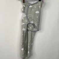 Size XS: Mama Cheetah Green Clouds Swaddle