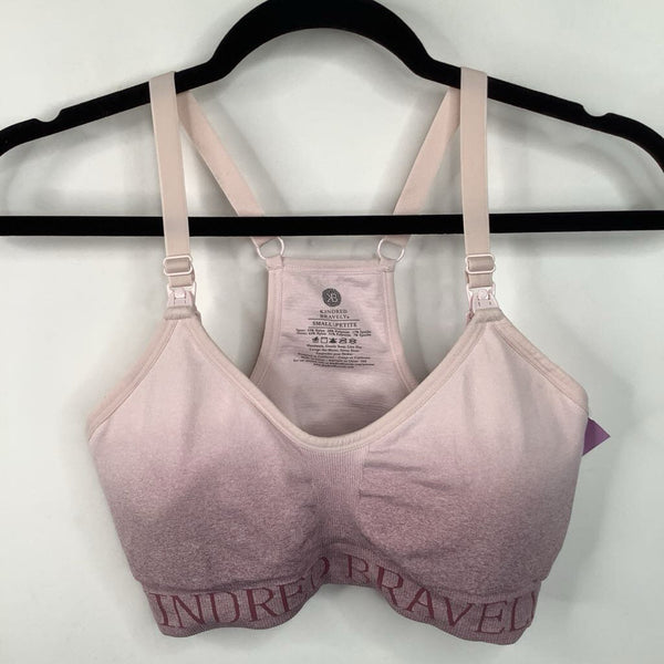 Size S/Petite Pink/Purple Heathered Nursing Bra
