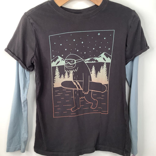 Size 12 (150): Hanna Andersson Black Bigfoot Graphic Long SleeveT-Shirt
