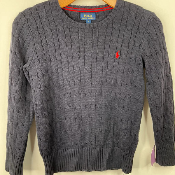 Size 7: Ralph Lauren Polo Navy Sweater
