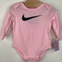 Size 3m: Nike Pink Long Sleeve Onesie