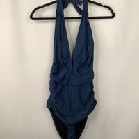 Size L: Blue 1pc Swimsuit