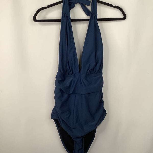 Size L: Blue 1pc Swimsuit