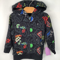 Size 12m: Adidas Black Zip Up Hoodie Jacket