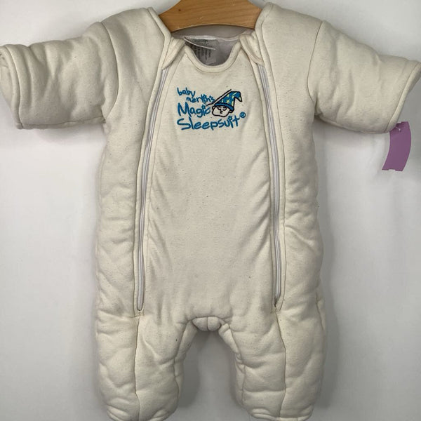 Size 6-9m: Baby Merlin's Magic Sleepsuit Creme