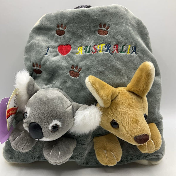 I Love Australia Plush Bag W/2 Plush Animals-NEW W/Tag