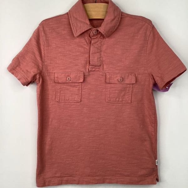 Size 6-7: Gap Faded Red Collared Button-Up T-Shirt