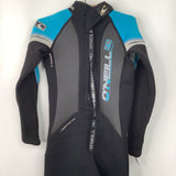 Size 8: Oneill Black/Blue/Grey Wetsuit