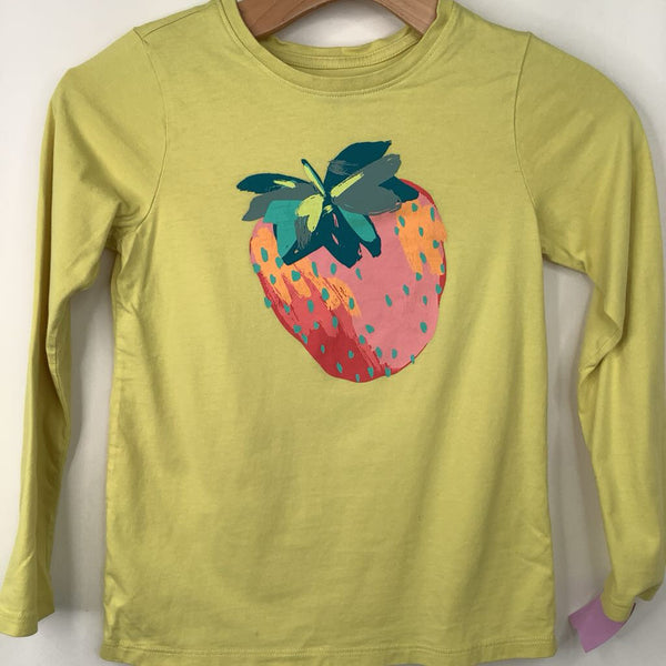 Size 8: Tea Yellow Strawberry Long Sleeve Shirt
