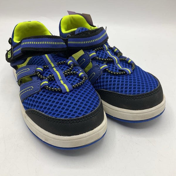 Size 10: Stride Rite Blue/Green Velcro Strap Sneakers