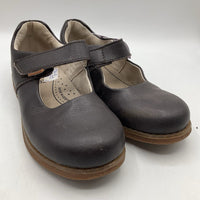 Size 1Y: Pediped Brown Velcro Strap Mary Jane