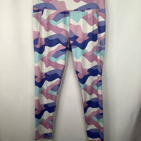 Size 14-16: Athletic Works White/Pink/Blue Yoga Pants