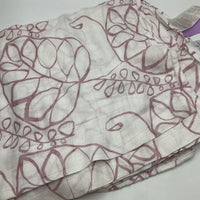 Aden + Anais White/Purple Floral Swaddle Blanket