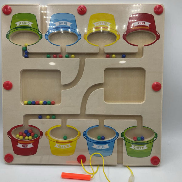 Wooden Color Sorting Magnetic Ball Board