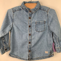 Size 18-24m: Zara Blue Button-Up Jean Jacket
