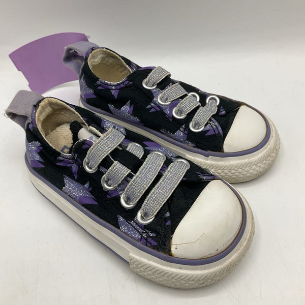 Size 3: Converse Black/Purple Slip-On Sneakers