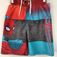 Size 5-6: Marvel Spider Man Print Swim Trunks