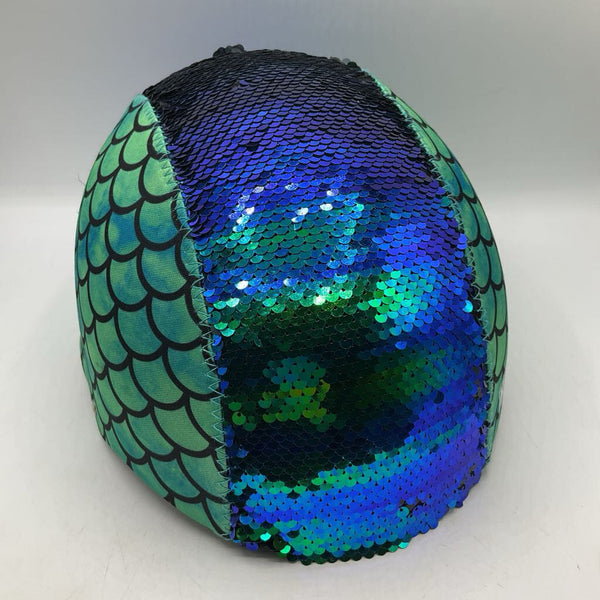 Size M: Krash Blue/Green Mermaid Sequin Helmet