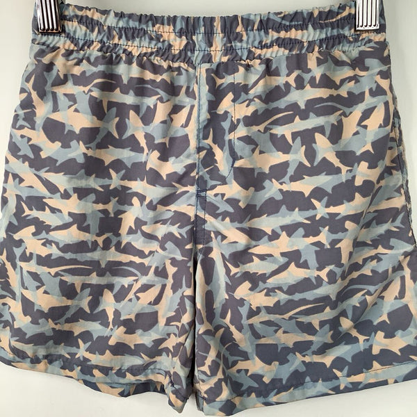 Size 6-7: Columbia Blue/Tan Shark Swim Trunks