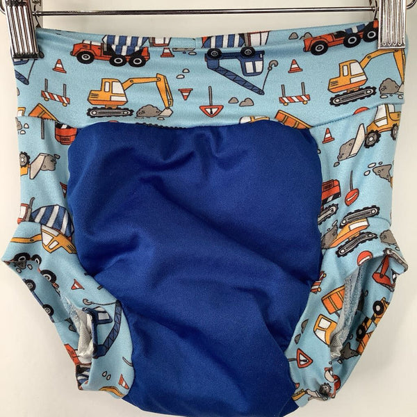 Size 4-5: Smart Bottoms Blue Truck Reusable Diaper