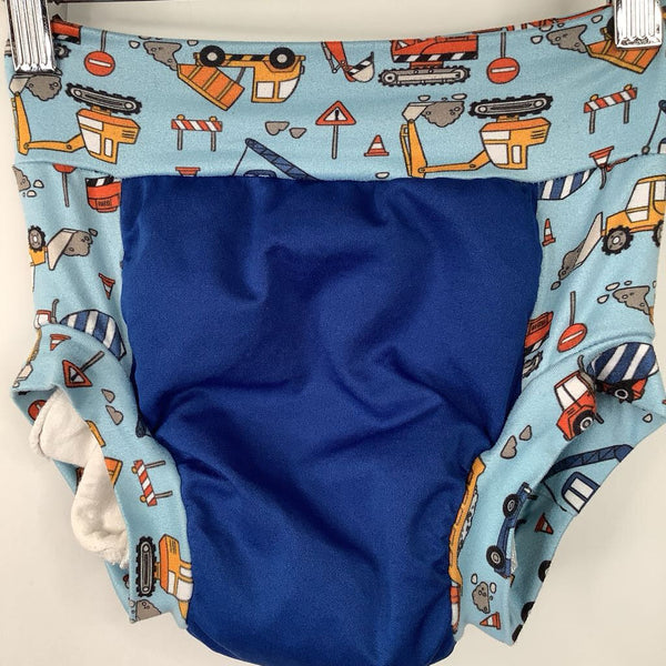 Size 4-5: Smart Bottoms Blue Truck Reusable Diaper w/ Insert