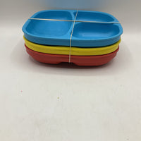 Replay 3pc Assorted Compartment Plates