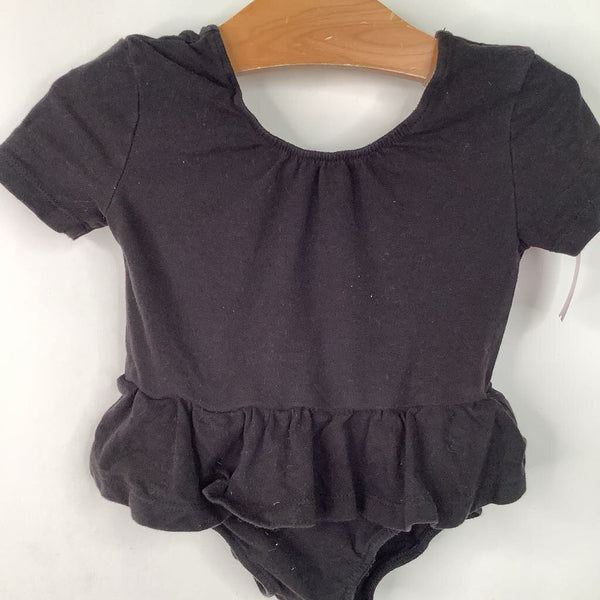 Size 3-4: June & January Black Short Sleeve Leotard