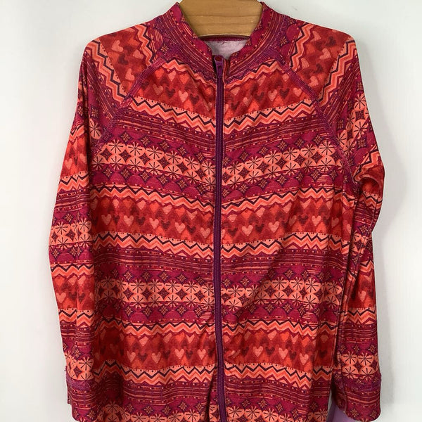 Size 2: REI Pink/Red Light 1pc Zip-Up PJs