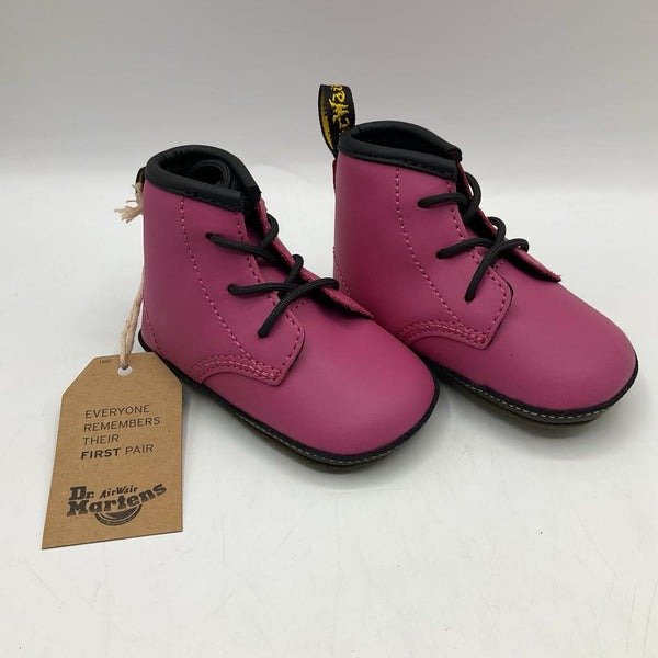 Size 3: Dr.Marten's Hot Pink Soft Soled Lace Up Booties-NEW
