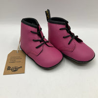 Size 3: Dr.Marten's Hot Pink Soft Soled Lace Up Booties-NEW