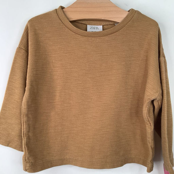Size 12-18m: Zara Tan Long Sleeve Shirt