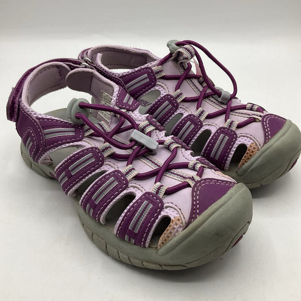 Size 12: Khombu Purple Toggle/Velcro Strap Sandals