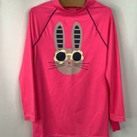 Size 11-12: Mini Boden Pink Bunny Rash Guard Swim Shirt