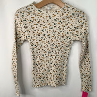 Size 13-14: Zara Creme/Yellow/Green Floral Long Sleeve Shirt