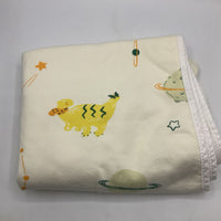 Water Resistant Creme Dinosaur Changing Blanket